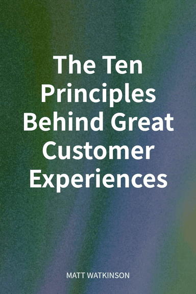 The Ten Principles Behind Great Customer Experiences cover