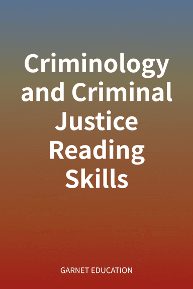 Criminology and Criminal Justice Reading Skills cover