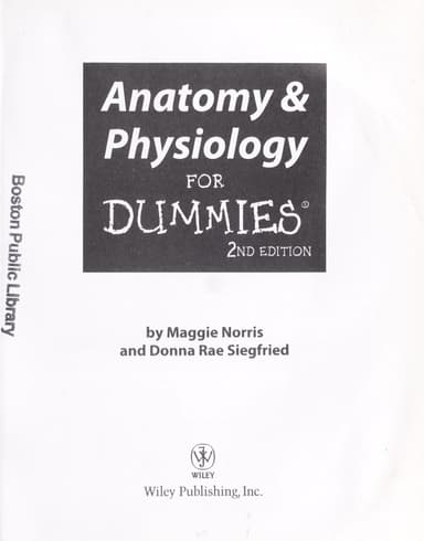 Anatomy & physiology for dummies cover