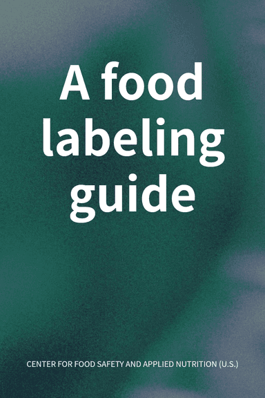 A food labeling guide cover