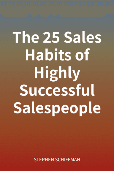 The 25 Sales Habits of Highly Successful Salespeople cover