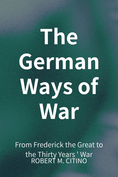 The German Ways of War cover