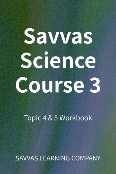 Savvas Science Course 3 cover