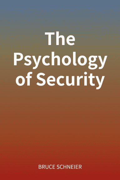 The Psychology of Security cover