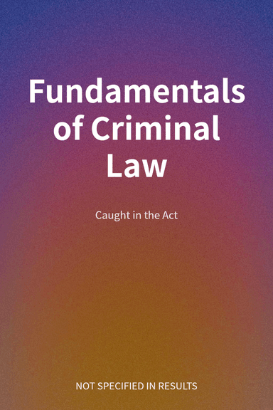 Fundamentals of Criminal Law cover