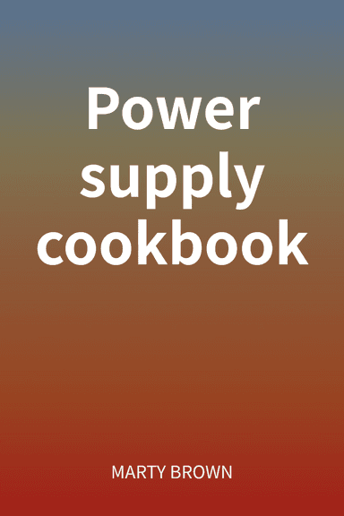 Power supply cookbook cover