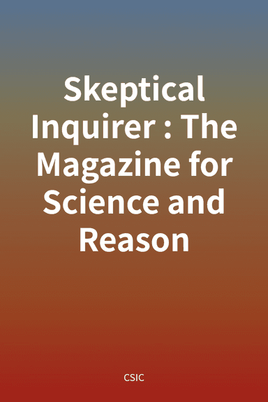 Skeptical Inquirer: The Magazine for Science and Reason cover