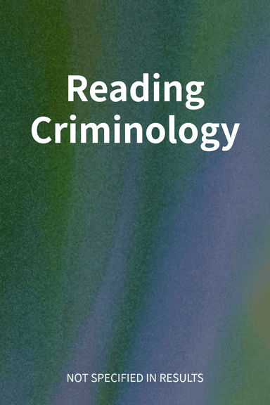 Reading Criminology cover