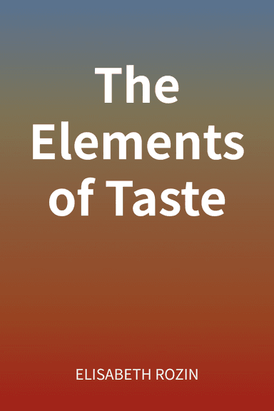 The Elements of Taste cover