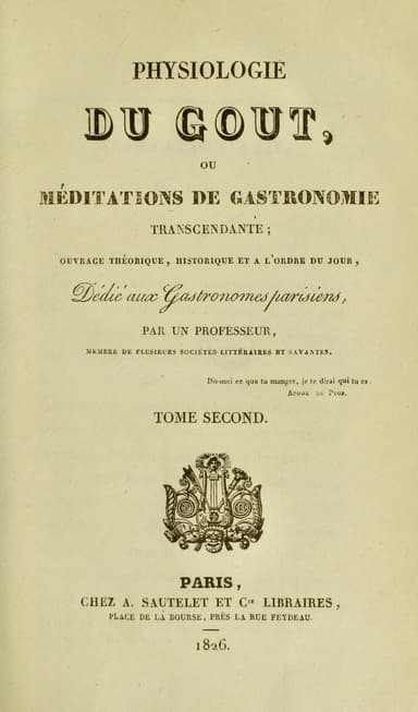 Physiologie du goût cover