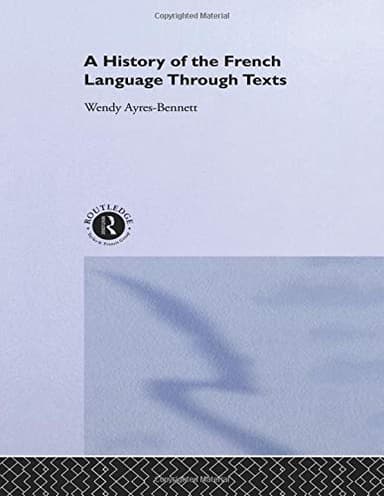 A History of the French Language Through Texts cover