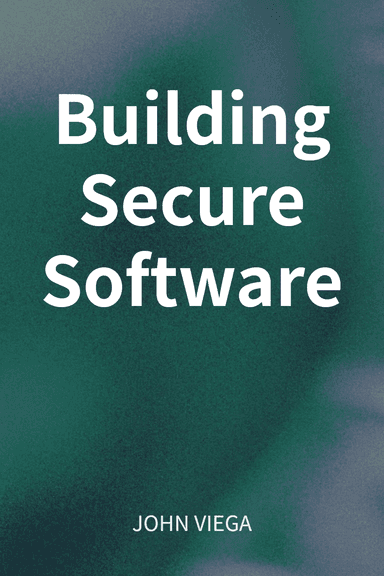 Building Secure Software cover