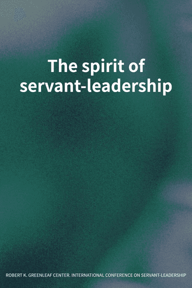 The spirit of servant-leadership cover