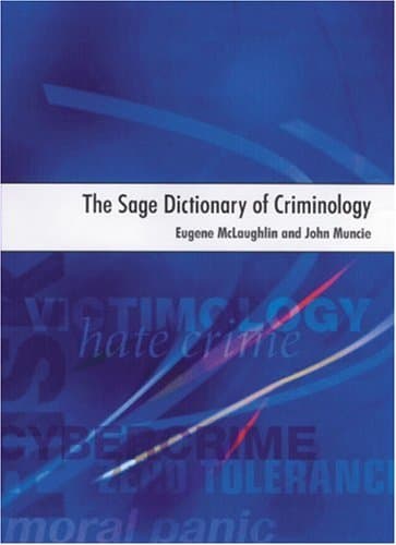 The SAGE Dictionary of Criminology cover