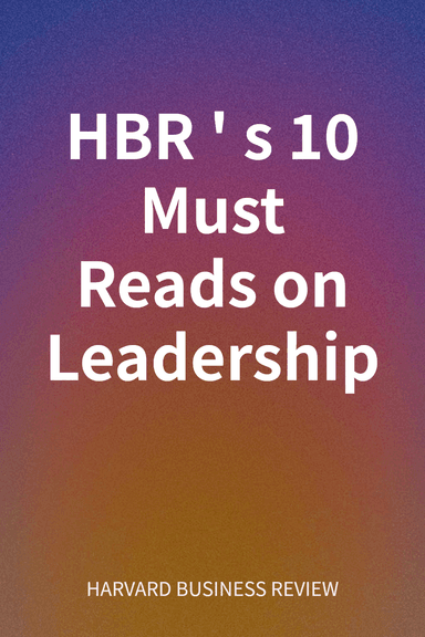 HBR's 10 Must Reads on Leadership cover