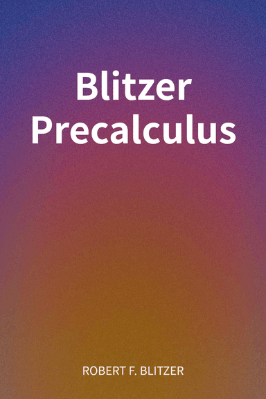 Blitzer Precalculus cover