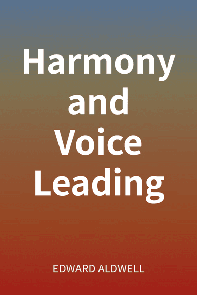 Harmony and Voice Leading cover
