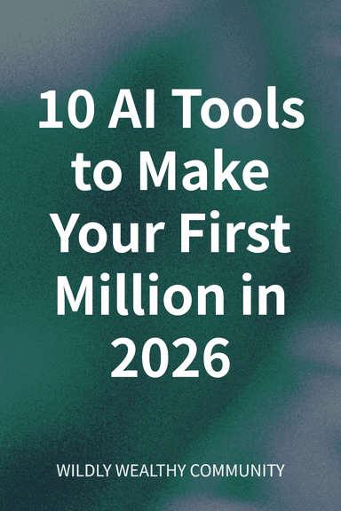 10 AI Tools to Make Your First Million in 2026 cover