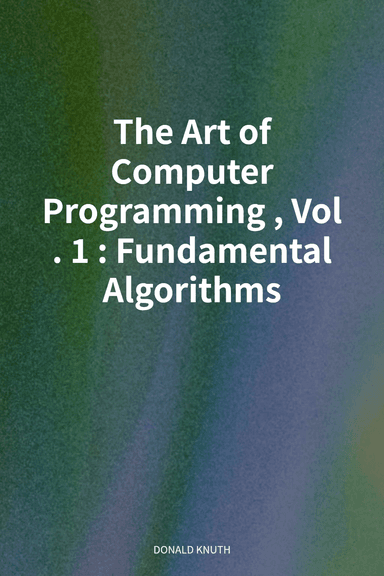 The Art of Computer Programming, Vol. 1: Fundamental Algorithms cover