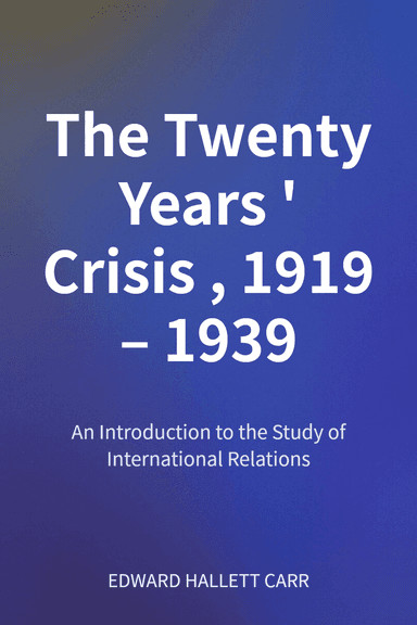 The Twenty Years' Crisis, 1919–1939 cover