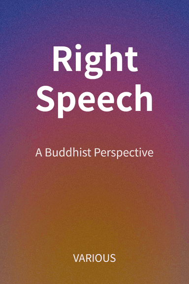 Right Speech cover