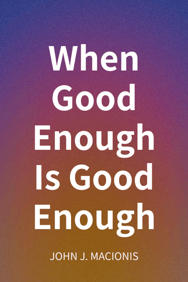 When Good Enough Is Good Enough cover