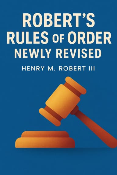Robert's Rules of Order Newly Revised cover