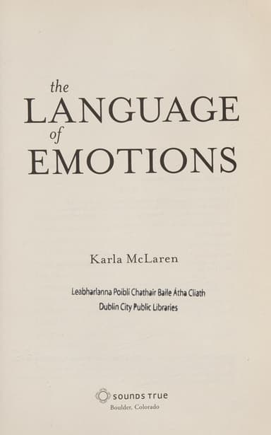 The language of emotions cover