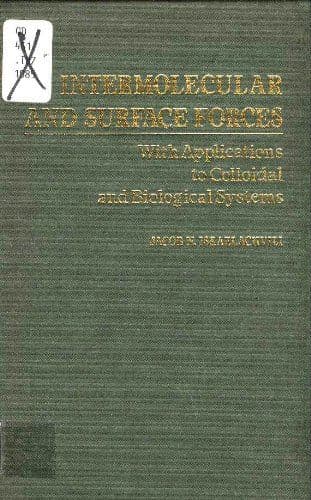 Intermolecular and surface forces cover
