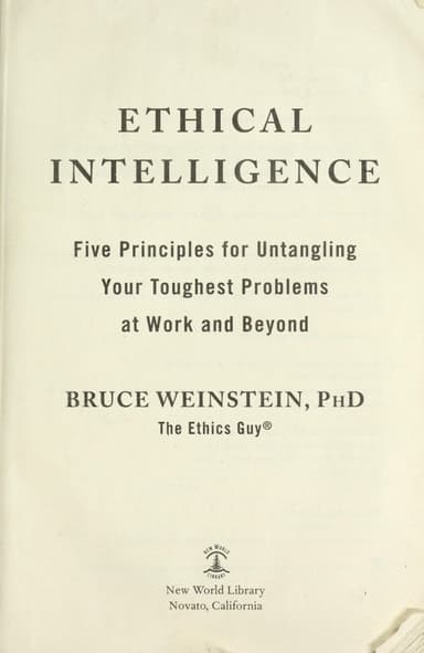 Ethical intelligence cover