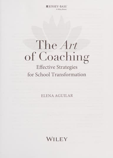 The art of coaching cover