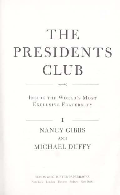 The presidents club cover