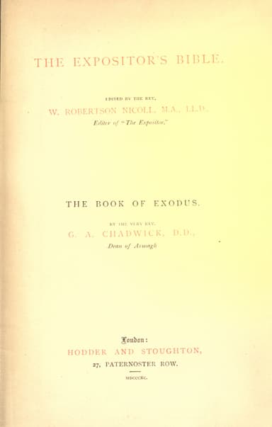 The book of Exodus cover