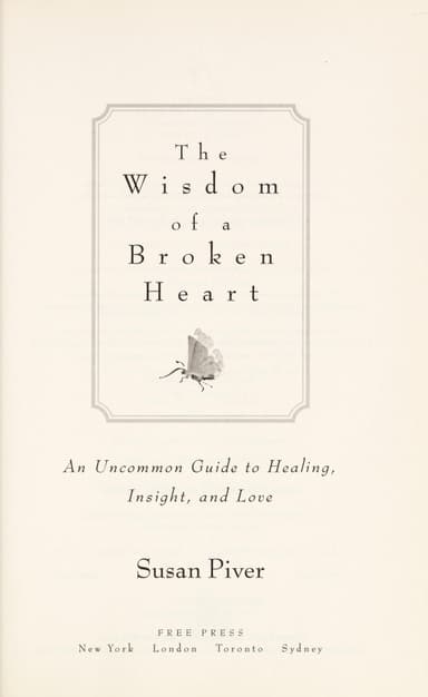 The wisdom of a broken heart cover