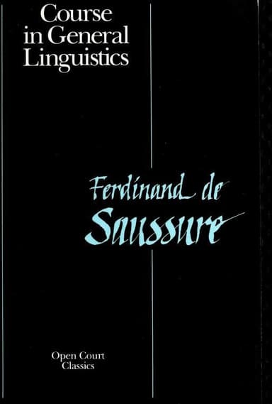 Cours de linguistique générale cover