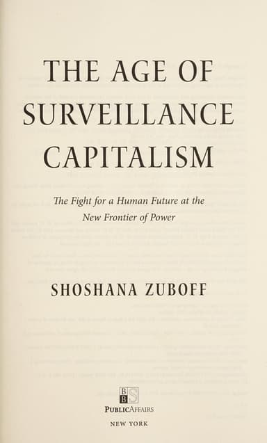 The Age of Surveillance Capitalism cover