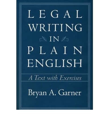 Legal writing in plain English cover