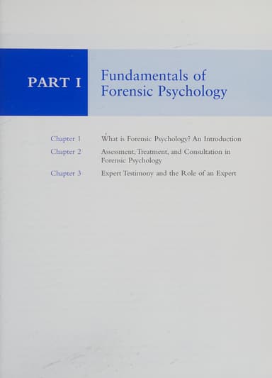 Forensic psychology cover