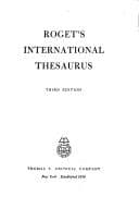 Roget's international thesaurus cover