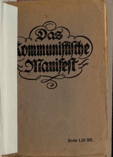 Manifest der Kommunistischen Partei cover