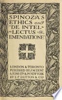 Spinoza's Ethics and "De Intellectus Emendatione" cover