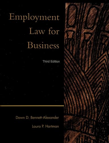 EMPLOYMENT LAW FOR BUSINESS cover