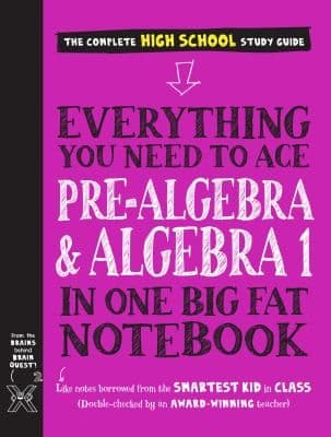 Everything You Need to Ace Pre-Algebra and Algebra I in One Big Fat Notebook cover
