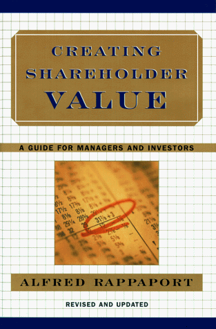 Creating shareholder value cover