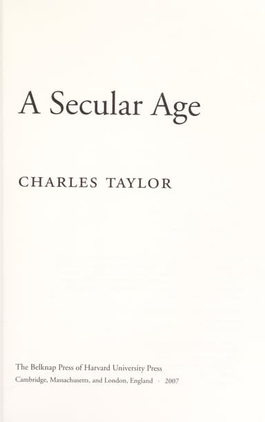 A Secular Age cover