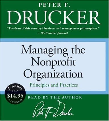 Managing the Non-Profit Organization Low Price CD cover