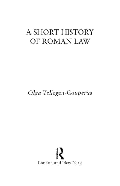 A short history of Roman law cover