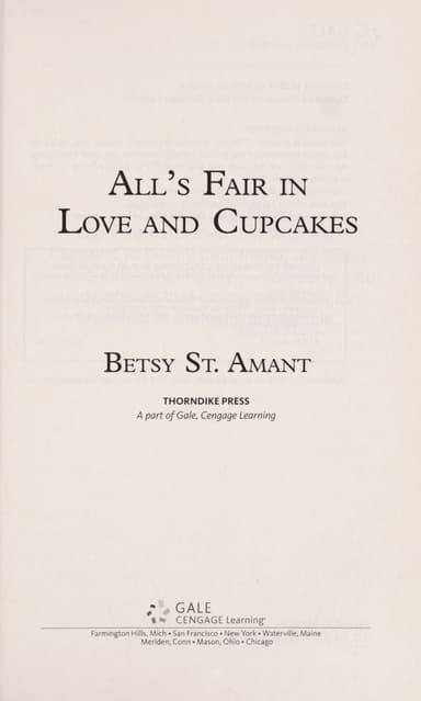 All's fair in love and cupcakes cover