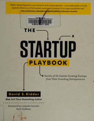 The startup playbook cover