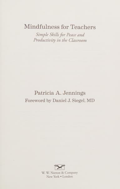 Mindfulness for teachers cover